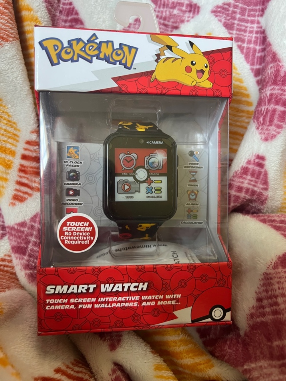 Pokemon Pikachu Kids' Black and Yellow Smart Watch NEW